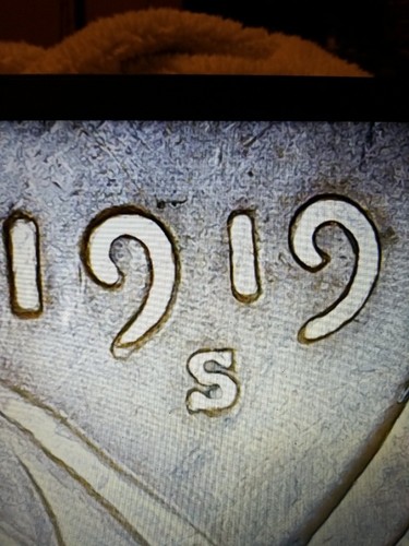 1919-S wheat penny RPM-001 CONECA Top 100 repunched mintmark showing secondary S impression shifted south below primary S